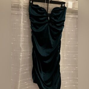 Fashion Nova Teal Backless Dress